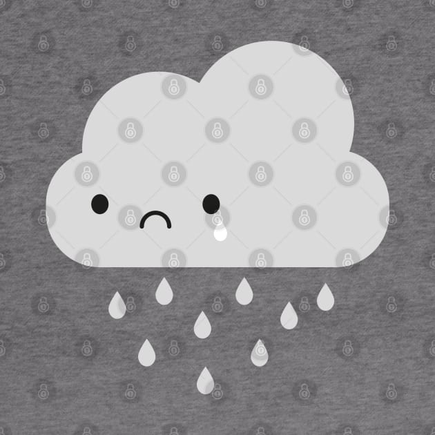 Sad Kawaii Rain Cloud by marcelinesmith